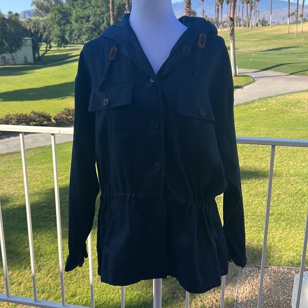 Ralph Lauren utility linen navy blue jacket sz large - Picture 7 of 10